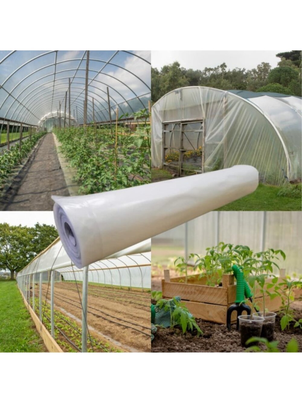 Clear 6 Mil Greenhouse Plastic Sheeting - Durable Polyethylene Cover (50' x 10')